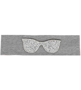 Wrap Sunglasses Headb s Elastic Stretch Headb Rhinestones Hair B - Silver Dark Grey - CG18T949UYR $53.92