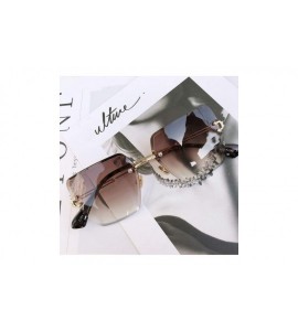 Semi-rimless 2018 New Oversized Sunglasses Women Square Mirrored Glasses Fashion Female Designer Sol UV400 - C01 - CG197Y75D3...