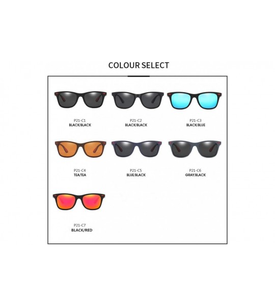 Rimless Polarized Sunglasses Men Women Driving Square Frame Sun Glasses Male Goggle - C2 - CZ194ODOWQC $39.49