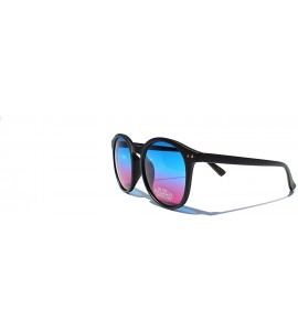 Round SIMPLE Round Fashion Sunglasses for Men Women Classic Style - Blue Red - CF18ZCNU39D $19.15