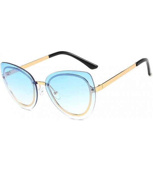 Aviator Fashion sunglasses - women's men's cat eye sunglasses frameless sunglasses - B - CD18ROSI4EA $74.96