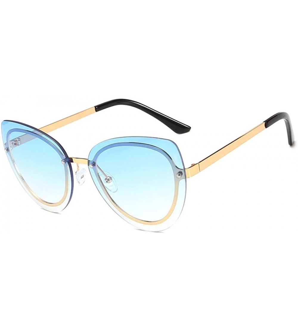 Aviator Fashion sunglasses - women's men's cat eye sunglasses frameless sunglasses - B - CD18ROSI4EA $74.96