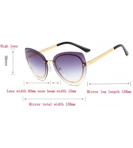 Aviator Fashion sunglasses - women's men's cat eye sunglasses frameless sunglasses - B - CD18ROSI4EA $74.96