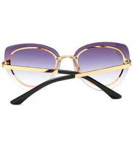 Aviator Fashion sunglasses - women's men's cat eye sunglasses frameless sunglasses - B - CD18ROSI4EA $74.96