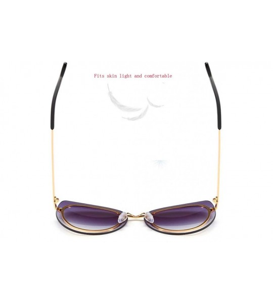 Aviator Fashion sunglasses - women's men's cat eye sunglasses frameless sunglasses - B - CD18ROSI4EA $74.96