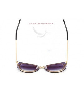 Aviator Fashion sunglasses - women's men's cat eye sunglasses frameless sunglasses - B - CD18ROSI4EA $74.96