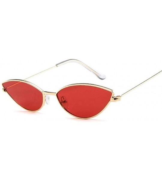 Cat Eye Cute Sexy Cat Eye Sunglasses Women Retro Small Black Red Pink Cateye Sun Glasses Female Vintage Shades For Women - C1...