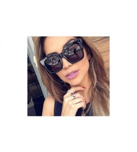 Semi-rimless Kim Kardashian Sunglasses Lady Flat Top Eyewear Lunette Femme Women Luxury Brand Rivet Sun Glasse UV400 - CR198A...