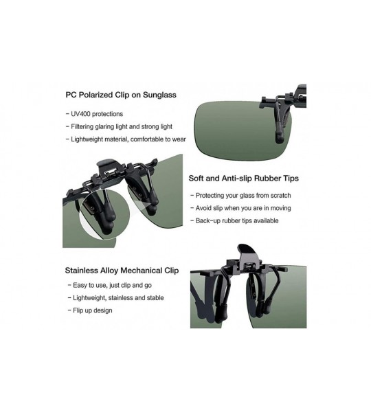 Goggle Women Men Driver Polarized Night Vision Lens Clips on Goggles Sunglasses Sunglasses - Dark Green Large - CW18E506AHC $...