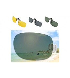 Goggle Women Men Driver Polarized Night Vision Lens Clips on Goggles Sunglasses Sunglasses - Dark Green Large - CW18E506AHC $...