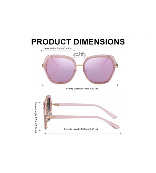 Square Oversized Mirrored Sunglasses for Women-Square Frame Design Womens Sunglases 100% UV Protection - CN18X52K5GD $25.64