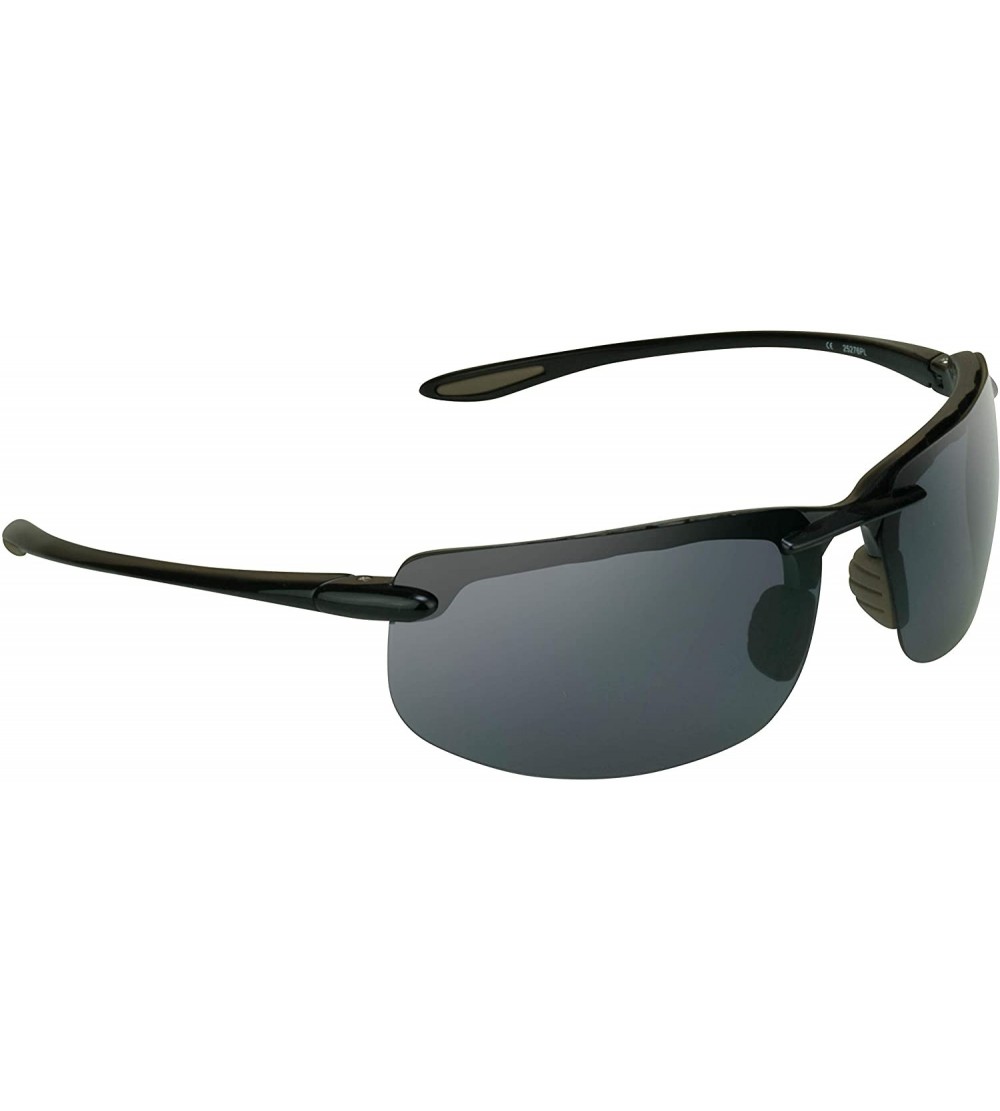 Square Light Weight Rimless Polarized Sunglasses - Black - CK11BLYNH1Z $32.56