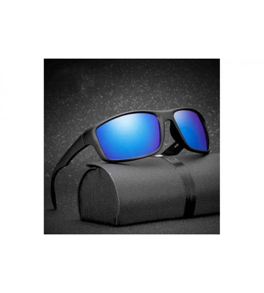 Aviator Vintage Overiszed Sunglasses Men Driving Rectangle Design Sun Black Multi - Brown - CL18XNGL7A7 $18.49