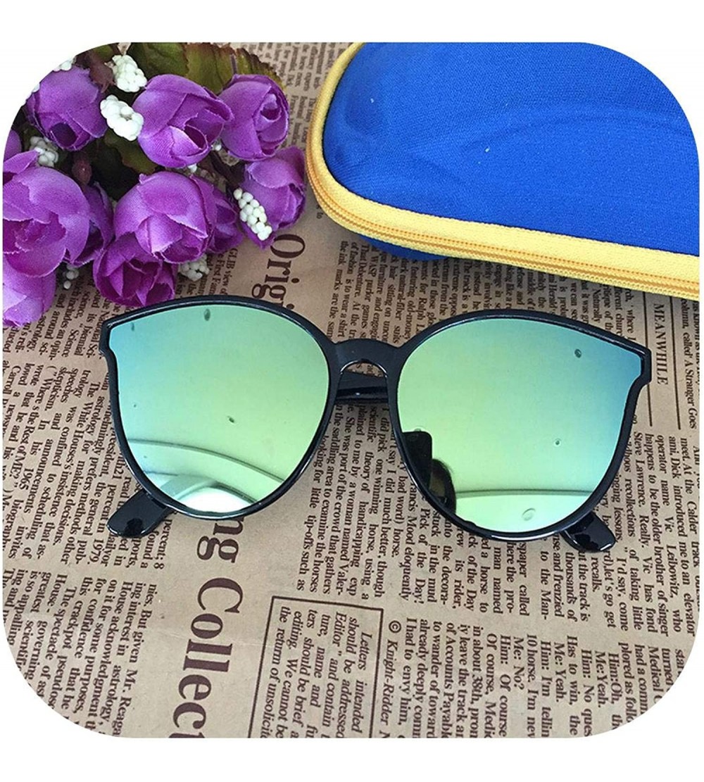 Oval Cute Cat Eye Children Sunglasses Brand 2019 Kids Girls Boys Toddler Sun Glasses Oculos De Sol Infantil - CQ197A34W5K $55.95