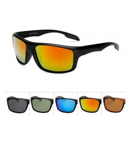 Aviator Vintage Overiszed Sunglasses Men Driving Rectangle Design Sun Black Multi - Brown - CL18XNGL7A7 $18.49