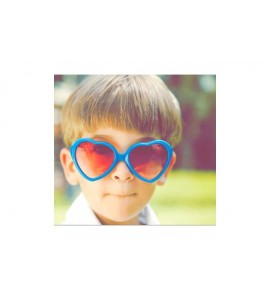 Round 6 Pack Neon Colors Heart Shape Sunglasses Party Favor Supplies - Blue - C118CGQ69Q7 $22.97