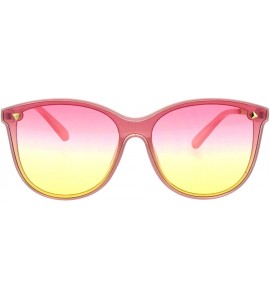 Butterfly Womens Fashion Sunglasses Cute Stylish Ombre Color Lens UV 400 - Pink (Pink Yellow) - CL18GO50R65 $19.52