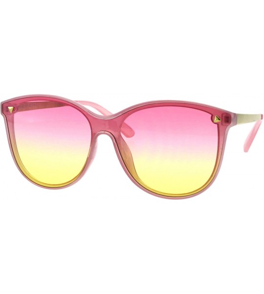 Butterfly Womens Fashion Sunglasses Cute Stylish Ombre Color Lens UV 400 - Pink (Pink Yellow) - CL18GO50R65 $19.52