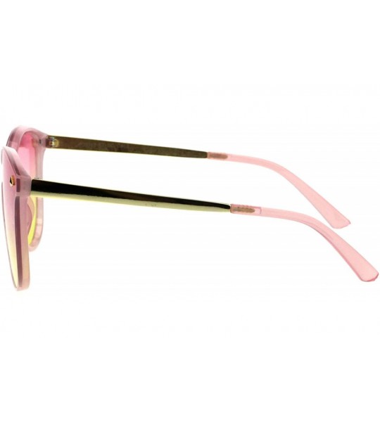 Butterfly Womens Fashion Sunglasses Cute Stylish Ombre Color Lens UV 400 - Pink (Pink Yellow) - CL18GO50R65 $19.52