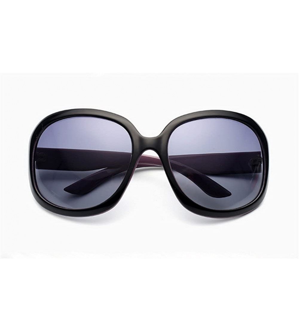 Goggle New fast fashion Women's oversized classic Polarized sunglasses UV400 - Black & Purple - CS12FMY3INL $26.27