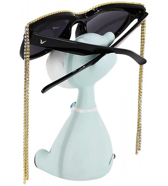 Square Stylish Metal Bee Decoration Sunglasses UV Protection Frame - Black C - CC18ZYL4GGC $32.14