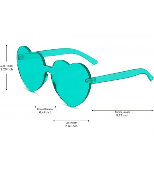 Round Fashion Rimless One Piece Clear Lens Color Candy Sunglasses - Light Green - C418ERNMM9Z $17.80