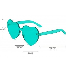 Round Fashion Rimless One Piece Clear Lens Color Candy Sunglasses - Light Green - C418ERNMM9Z $17.80