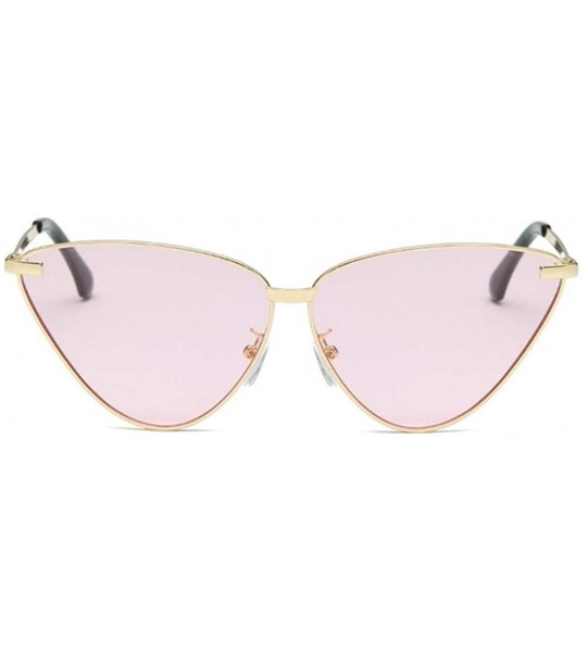 Cat Eye Cat Eye Sunglasses for Women Metal Frame Eyewear - C4 Gold Light Pink - CF198054Y7D $18.64