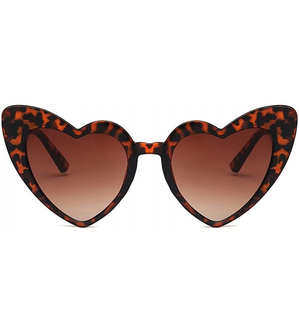Sport Heart Shaped Sunglasses-Vintage Cat Eye Goggle-Oversized Rimless Shade Glasses - E - CG190O6T6NQ $57.37