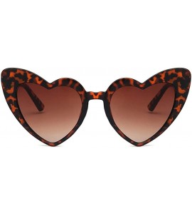 Sport Heart Shaped Sunglasses-Vintage Cat Eye Goggle-Oversized Rimless Shade Glasses - E - CG190O6T6NQ $57.37