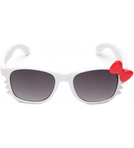 Rectangular Baby Toddler Hello Kitty Bow Tie Kids Sunglasses for Girls Boys Age up to 4 Years - White - Red Bow Tie - C111P3R...