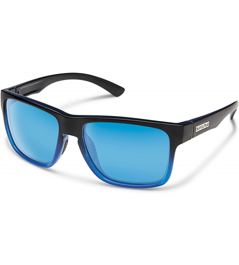 Wayfarer Rambler Sunglasses - Black Blue / Polarized Blue Mirror - CU1806YAX2Q $54.19