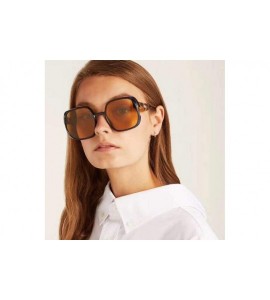 Square Square Sunglasses Women Retro Oversized Sunglasses Women Polarized Square - B - C5199O8QGEM $15.93