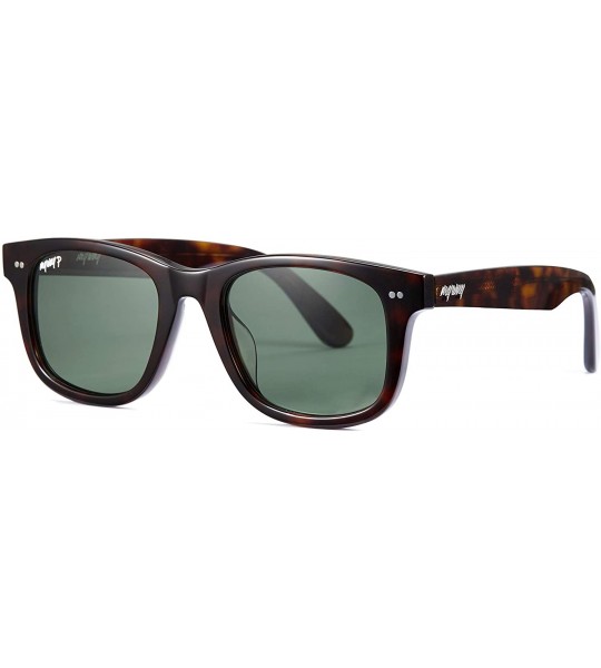 Round Italy Style Sunglasses Real Polarized Crystal Glass - CA18Q53X4Z5 $60.50