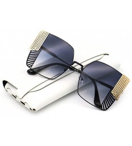 Rimless Small Square Rimless Gradient Lens Sunglasses-Hip Hop Sequins - Eyebrows - Glasses - 33yj-black - CR18M5KSQC4 $33.89