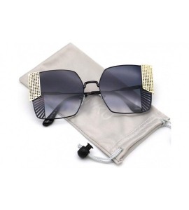 Rimless Small Square Rimless Gradient Lens Sunglasses-Hip Hop Sequins - Eyebrows - Glasses - 33yj-black - CR18M5KSQC4 $33.89