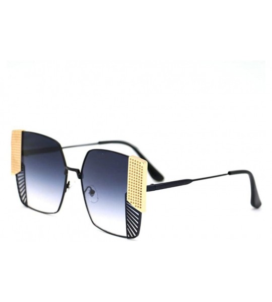 Rimless Small Square Rimless Gradient Lens Sunglasses-Hip Hop Sequins - Eyebrows - Glasses - 33yj-black - CR18M5KSQC4 $33.89