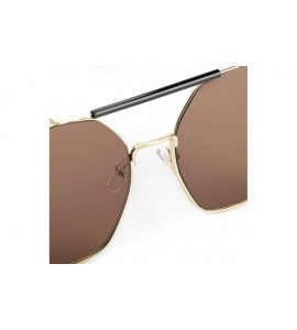 Aviator 2019 new sunglasses- double beam polygonal metal frame glasses- ladies sunglasses - E - CW18SEHDIDZ $74.18