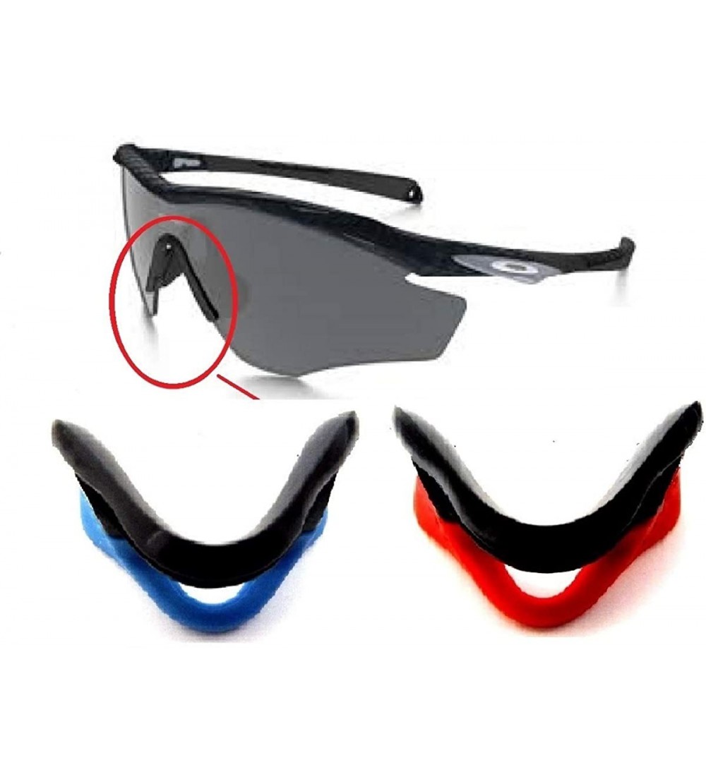 Sport Nose Pads Rubber Kits M2 Frame Sunglasses Blue/Red Color - Blue/Red - C518077SDSS $21.76