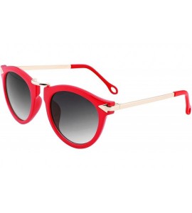 Round Vintage Arrow Women Sunglasses Round Design Candy Color B2427 - Red/Red - CH186ZT0O2N $22.89