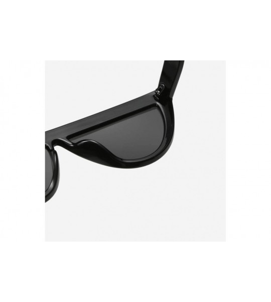 Square Retro Vintage Sunglasses for Women Plastic Frame Mirrored Lens Cat Eye Sunglasses Modern Leopard Eyewear - F - CE194KY...