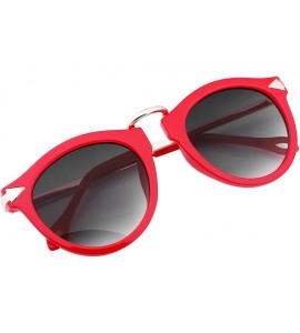 Round Vintage Arrow Women Sunglasses Round Design Candy Color B2427 - Red/Red - CH186ZT0O2N $22.89