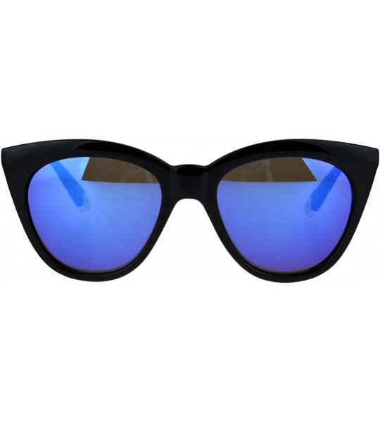 Butterfly Butterfly Cateye Frame Sunglasses Womens Fashion Shades UV 400 - Black (Blue Mirror) - C31870NAMN0 $19.68