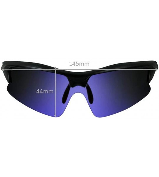 Sport Polarized Sunglasses Baseball Softball - Black + Revo Blue - C518G8W23AZ $35.40