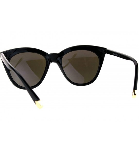 Butterfly Butterfly Cateye Frame Sunglasses Womens Fashion Shades UV 400 - Black (Blue Mirror) - C31870NAMN0 $19.68
