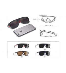 Oversized Polarized Sunglasses Men Classic Sunglasses Men's Driving C1Black - C2gray - CI18Y2OXHX7 $30.42