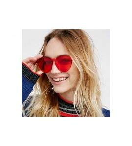 Round Unisex Fashion Candy Colors Round Outdoor Sunglasses Sunglasses - Red - CB190S9D5WK $31.04