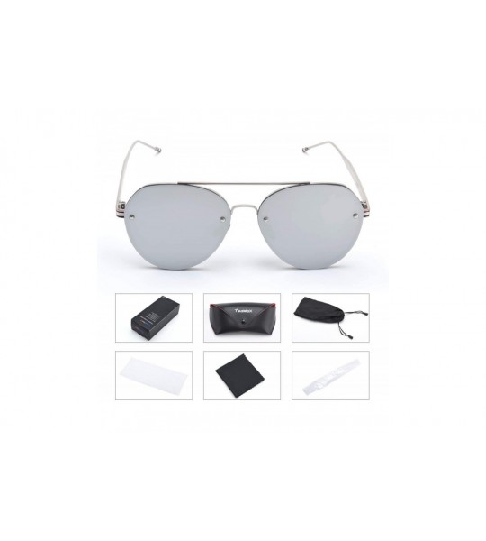 Sport Polarized Sunglasses for Men Women Oversized Vintage Sunglasses UV Blocking - CQ18GTKYAUN $26.66