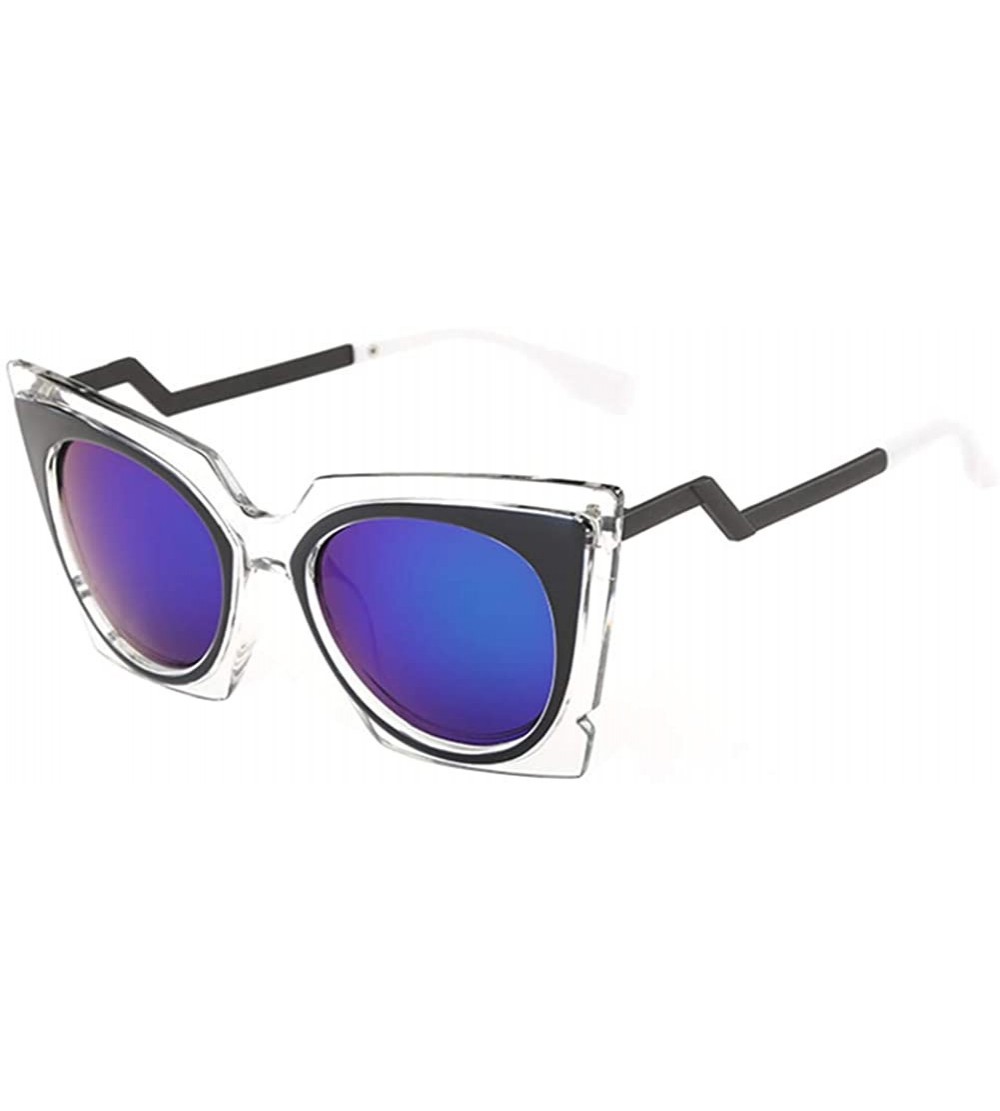 Oval Women's Cat Eye Sunglasses Polarized Glasses Vintage Sun Glasses for Men Women Driving UV Protection - C418RSQ9KYO $14.71