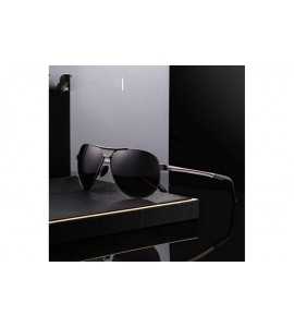 Aviator Women's Stainless Steel Frame Sunglasses Stylish Polarized Sunglasses - B - CJ18RX02A0N $84.98